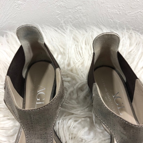 ATTILIO GIUSTILLE LEOMBRUNI - AGL - SIZE 7 / 37 - BROWN METALLIC SANDALS S3 - Picture 9 of 16